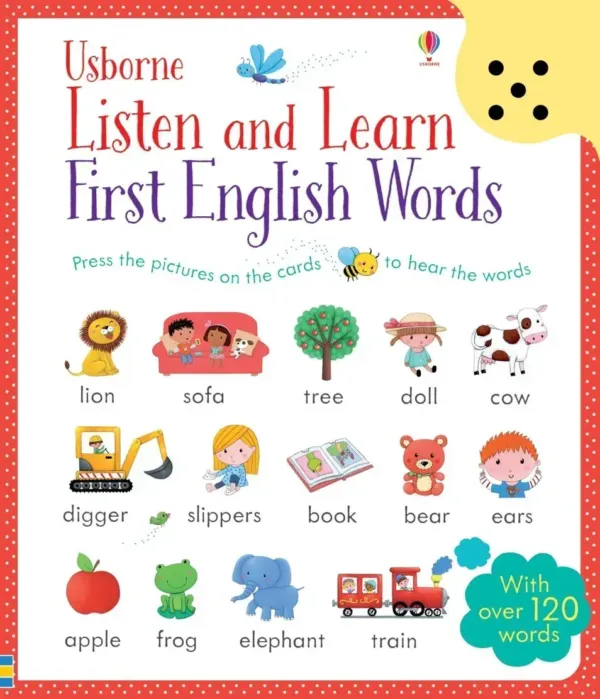 Интерактивна книжка за учене на нови думучки Listen and Learn First English Words