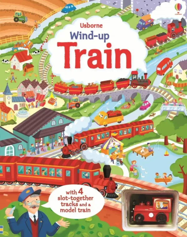 Детска книжка 3 в 1 WIND-UP TRAIN