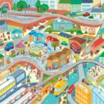 Детска книжка 3 в 1 WIND-UP TRAIN - Image 3