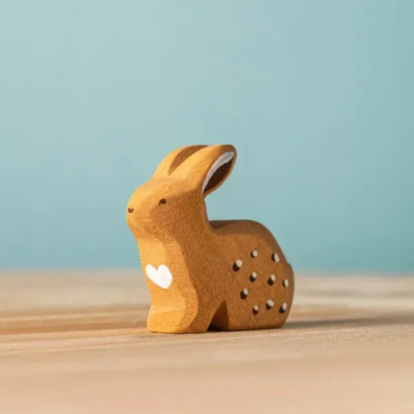 Дървена фигурка Заек на четири крака, BumbuToys