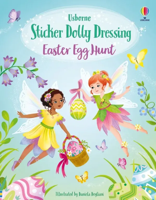 Детска книжка със стикери в голям формат Sticker Dolly Dressing Easter Egg Hunt
