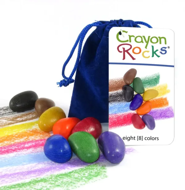 Коплект 8 броя восъчки пастели във формата на камъчета, Crayon Rocks
