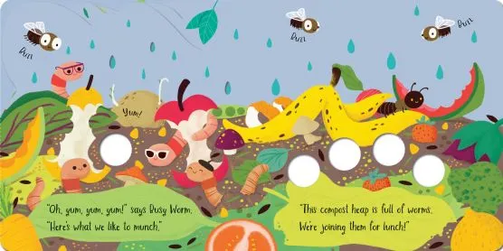 Занимателна и издръжлива книжка за мъничета Fingerwiggly Worms - Image 2