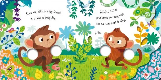 Занимателна и издръжлива книжка за мъничета Fingerwiggly Monkeys - Image 2