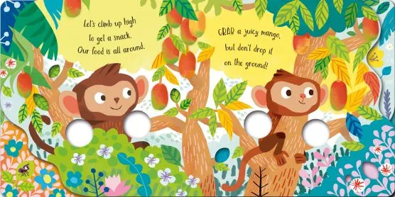 Занимателна и издръжлива книжка за мъничета Fingerwiggly Monkeys - Image 3