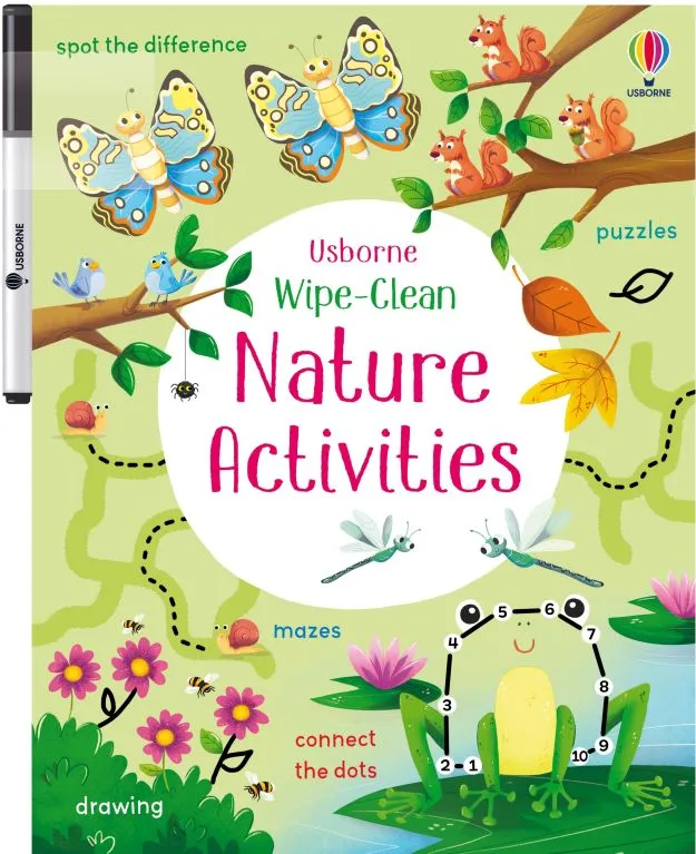 Книжка за многократна употреба Wipe-Clean Nature Activities
