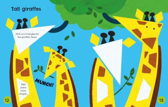 Детска книжка със занимания Cut and Stick Animals - Image 2