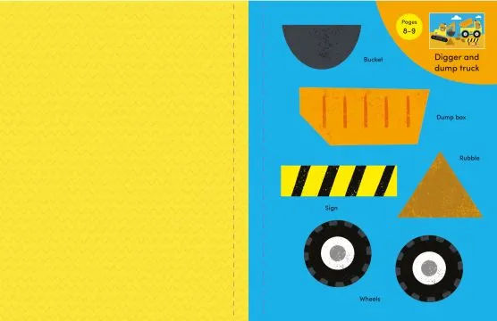 Детска книжка със занимания Cut and Stick Vehicles - Image 4