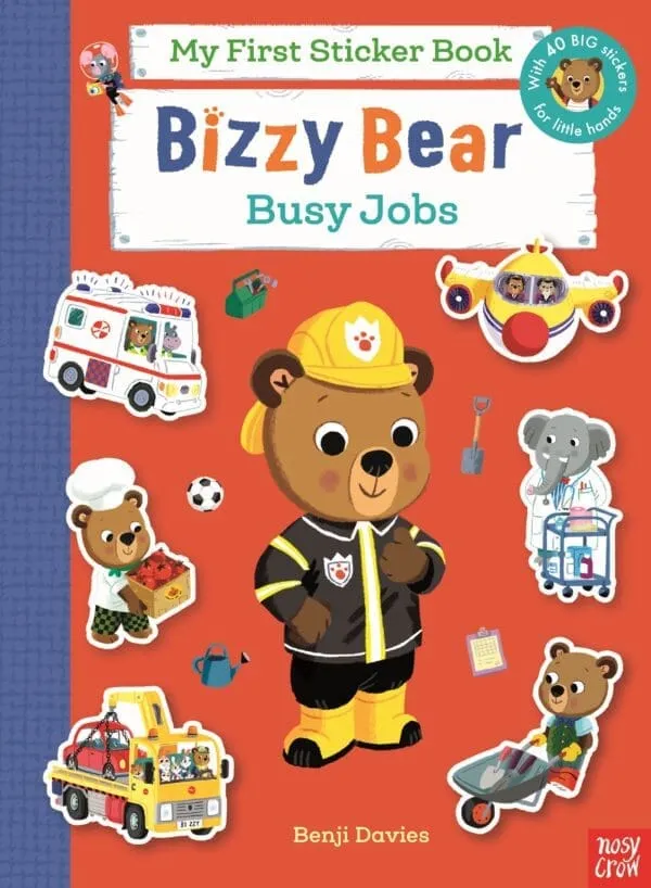 Детска книжка със стикери Bizzy Bear My First Sticker Book: Busy Jobs